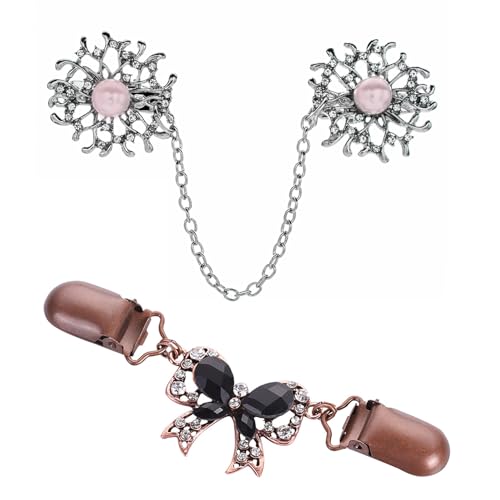 FRCOLOR 2���^���u���[�`�s�� ���g���f�U�C�� �Z�[�^�[��J�[�f�B�K���p�N���b�v ���f�B�[�X�t�@�b�V�����A�N�Z�T���[ �u���E�X �X�J�[�t �o�b�O �X�q�ɓK�p �����_���J���[