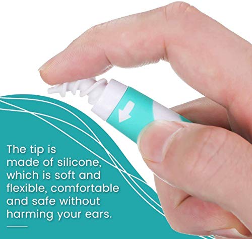Ear Wax Remover, Upgraded Ear Wax Cleaner, Soft Silicone Spiral & Safe Earwax Removal Tool, q-tip Replacement, with 16 Replacement Heads, for Adults & Kids, for Family - Thumbnail 4
