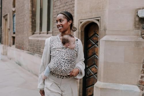 Image of Boba Baby Wrap Carrier - Original Baby Carrier Wrap Sling for Newborns - Baby Wearing Essentials - Newborn Wrap Swaddle Holder, Newborn to Toddler Infant Sling (Leopard)