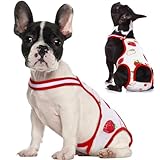 QBLEEV Dog Diapers Female Washable Sanitary Pantie with Adjustable Suspender, Reusable Male Dog Period Diapers for Heat, Doggie Diapers Cute Pet Panties Puppy Dog Underwear for Corgi French Bulldog S