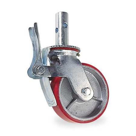 Scaffold Caster, Polyurethane, 6 in, 800 lb