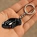 Sports Car Keychain Collectible Automotive Accessory Compatable With 2003-2009 350Z With Silver Metal Keyring (Black)