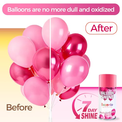 Image of Bezente Balloon Shine Spray - 4oz First-time User Friendly Long Lasting Antioxidant High Shine Balloon Spray, Waterproof, Fragrance-free for Small Party Decorations