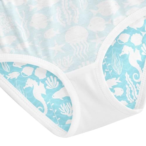 Girls' Underwear Sea Animal Fish Cotton Stretch Comfort Toddler Panties 5