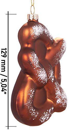 Grappige kerstbal: Pretzel - Glas - 13 cm - Afbeelding 5