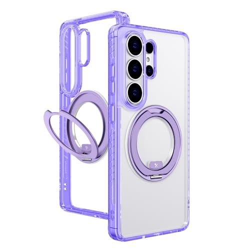 Coque violette Galaxy S26 Ultra pour visionner vos vidéos partout grâce au support rotatif