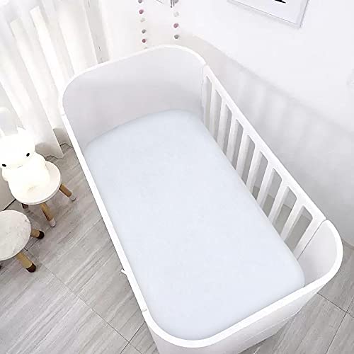 Satin Crib Sheet Soft & Silky Fitted Crib Mattress Sheet (52"X28"X8") For Boys And Girls Fitted Crib Sheet For Standard Crib Mattress Silk Crib Sheet For Baby Hair And Skin White Crib Sheets #TOP6
