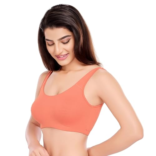 Image of juliet Non Padded Full Coverage Sports Bra for Women | Slip on Bra | Low Impact High Coverage Wireless Support Sports Bra JS 90