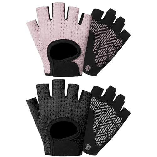 DKDDSSS 2 Pares Guantes de Gimnasio para Hombre y Mujer, Guantes ...