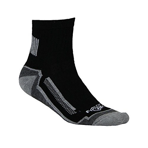 Carhartt Men's 3 Pack Force Performance Work Quarter Socks, Black Shoe Size: 6-12