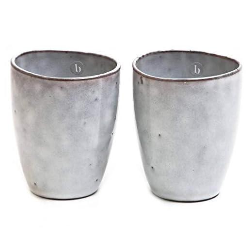 Broste Copenhagen Nordic Sand set med 2 koppar utan handtag 250 ml sandfärger/grå/beige mugg kaffekopp kaffekopp dryckesbägare skandinavisk porslin mugg lattemugg lattemugg lattemugg lattekopp kaffekopp