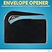 1InTheOffice Letter Opener, Envelope Opener Slitter Concealed Blade, Black 2 Pack