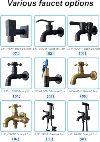 Stainless Steel Outdoor Faucet with Freestanding Hose Stand, Vertical Garden Tap for Efficient Irrigation & Cleaning, Weather-Resistant, Ideal for Gardens & Yards