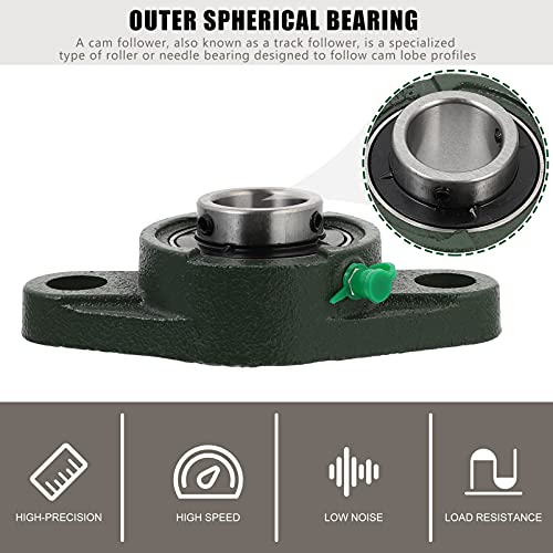 TEHAUX 2Pcs UCFL205 Horizontal Esfera Exterior Rolamentos Do Bloco de Descanso Rolamentos Esféricos