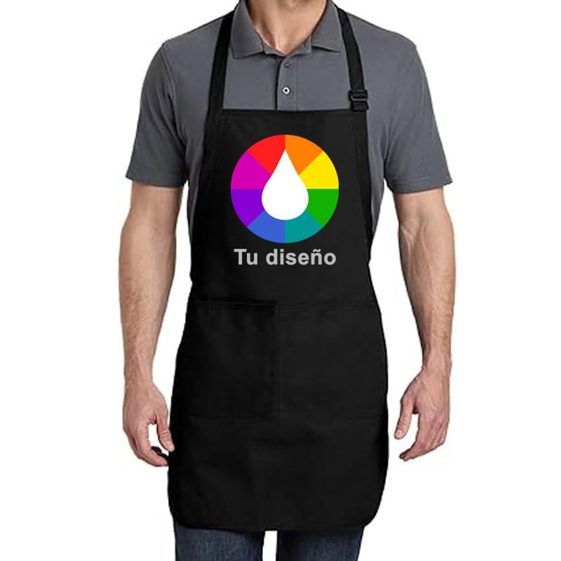 Genérico Delantal Personalizado Premium · Mandil Personalizable · Unisex · Con Tus Fotos y Textos · A Todo Color Serigrafía DTF - DTG