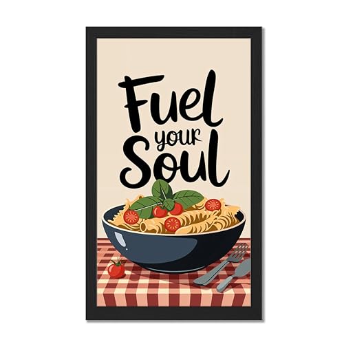 Image of NoWorries Wall art framed painting food posters for cafe decor (Synthetic wood frame) inch300 GSM premium art HD prints inch Wall painting for Home & Kitchen Decor (Pattern illustration)( Set of 1, Framed Painting) (BLACK, ART-11, 10X19INCHES)