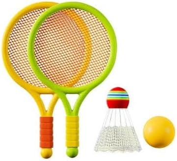 Kids Badminton Set with Soft Grip Rackets, Shuttlecock & Ball – Outdoor Sports Game for Boys & Girls, Lightweight Family Garden Beach Backyard Play Set, Fun Active Gift for Children