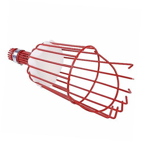 BESPORTBLE Panier Récolteur De Fruits Rouge Fer Plastifié avec Prongs Pratiques Et Coussin Antichoc Outil De Récolte Attachable pour Pommes Poires Pêches Hauteur