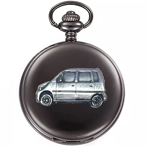 Montre gousset à quartz homme Daihatsu Move ref53 chic au boîtier noir poli