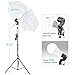 SLOW DOLPHIN 10 x 8.5 ft Photography Photo Video Studio Background Stand Support Kit with Muslin Backdrop (White Black), 5500K 85W LED Blub, Umbrella Lighting Kit for Studio, Portrait, Video Shooting