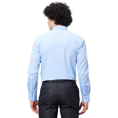 Image of Park Avenue Men's Slim Fit Pure Cotton Solid Pattern Semi Cutaway Collar Full Sleeve Formal Shirt