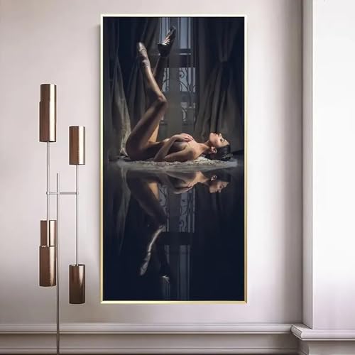 Art mural de ballet pour sublimer un grand mur vide de salon 40x80cm