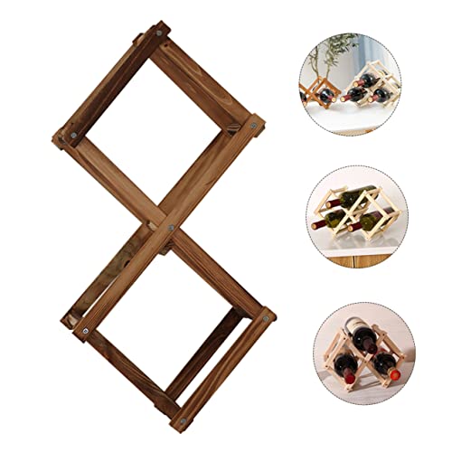 Soporte de madera para botellas de vino, ahorro de espacio miniatura 3