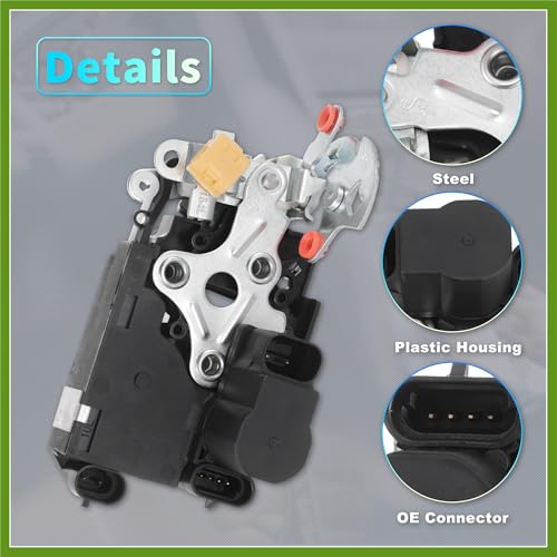 Image of Replacement Front Left Driver Side Power Door Lock Actuator Motor for GMC for Chevrolet Trailblazer for Buick Door Latch Actuator Assembly No.15110507 Black Vehicle Components