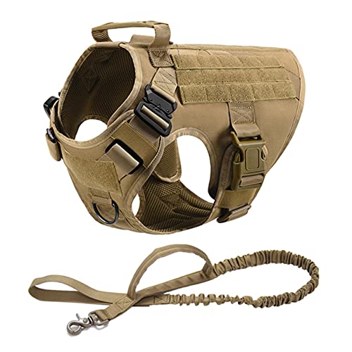 No Pull Harness for Large Dogs Military Tactical Dog Harness Vest German Shepherd Tactical Dog Harness and Leash Set