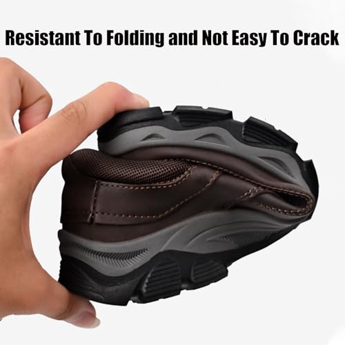 Men's Suede Casual Hiking Loafers,Hand Stitching Comfort Anti Slip Slip on Business Dress Shoes Fashion Outdoor Walking Boat Shoes3