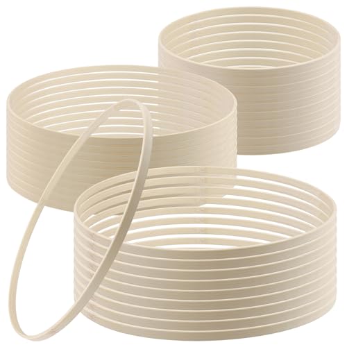 JIEHIN 30 anillos de madera para manualidades, 30 cm, 26 cm, 20 cm, anillos de madera, aros de madera para manualidades, anillos de bambú para atrapasueños, boda, corona de flores, manualidades