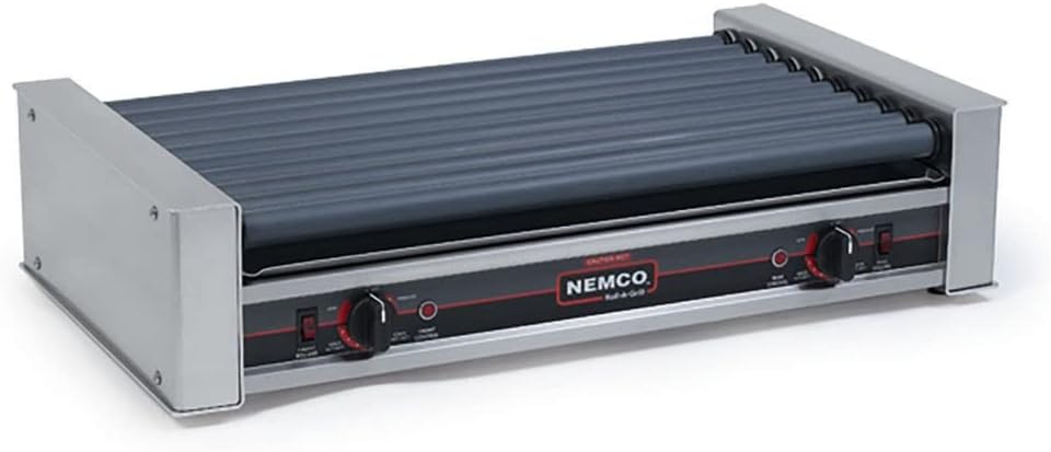 Nemco 8045W 120V Wide 45 Capacity Hot Dog Roller Grill