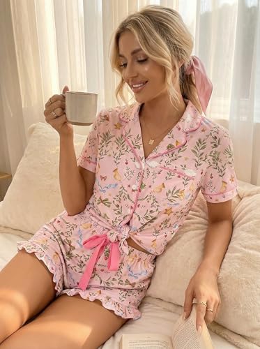 Image of KevaMolly Women Novelty Knotted Candy Cane Christmas Pajama Set