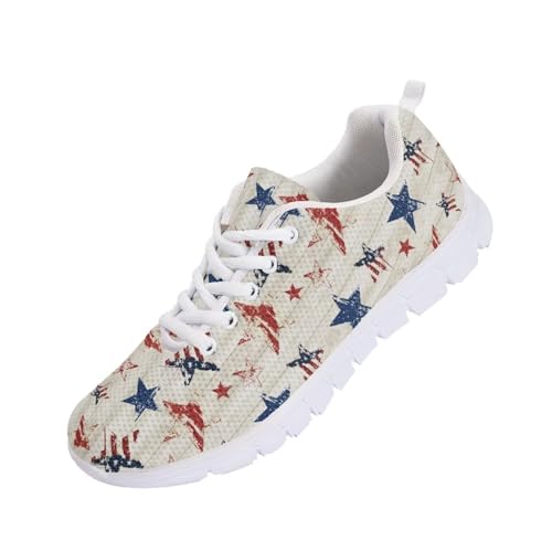Image of GIFTPUZZ Mens Lace Up Athletic Trainers Running Sneakers Wedge Breathable Gym Lightweight Sports Tennis Shoes