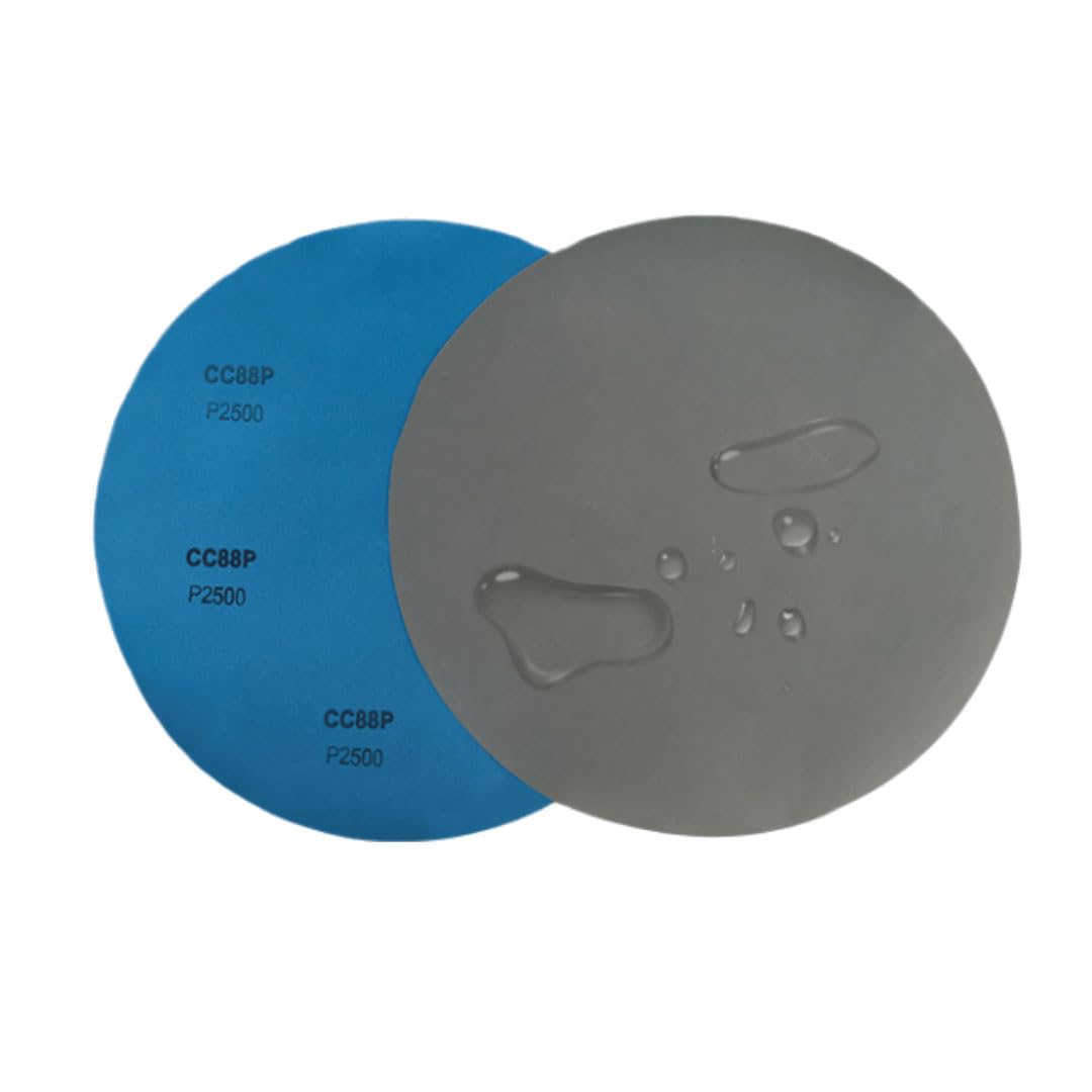 Carta vetrata al carburo di silicio, diametro 250 mm, 50 fogli rotondi for smerigliatura/lucidatura, for metallo, legno e materiali sintetici(With Adhesive 180mesh)