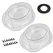 2PCS 6x9'' inch Speaker Boxes for Car UTV ATV RV Boat Trunk Trailer Golf Cart Marine Universal Speaker Enclosures Pods Adapter Spacer Rear Deck Door Kick Panel Cab (Transparent)