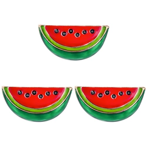 Image of VALICLUD 3PCS Retro Stylish Personality Alloy Brooch Pin Fashion Jewelry Fashion Watermelon Shaped Brooch