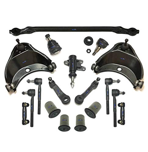 18 Pc Complete Suspension Kit Upper Control Arms Tie Rod Ends Lower Ball Joints Center Link With Idler & Pitman Arms Control Arm Bushing #TOP19