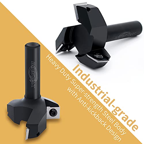 Cnc Spoilboard Surfacing Router Bit, 1/2" Shank 2" Cutting Diameter, Insert Carbide Slab Flattening Router Bit Planing Bit Wood Planer Bit By Binstak #TOP2