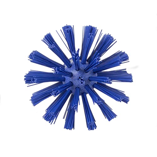 Image of SPARTA Industrial Tank Brush Head Pipe Brush Head, Drain Brush with 3 /4 inch Thread Hole (Handle Not Included) for Commercial Use, Plastic, 6.7 x 3.5 Inches, Blue - (Pack of 1)