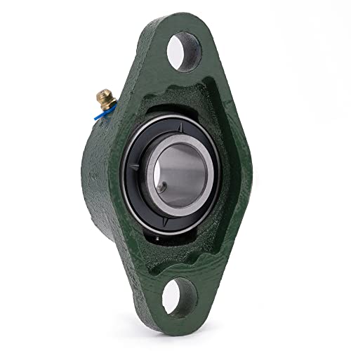 Image of XIKE 2 Pcs UCFL205 Bore 20 mm Pillow Block Flange Mounted Ball Bearings. | Solid Cast Iron Base and Self Aligning Chrome Steel Sealed Bearings