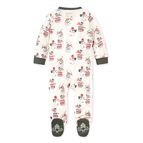 Image of Burt's Bees Baby unisex-baby Sleep & Play, Organic One-piece Romper-jumpsuit Pj, Zip Front Footed Pajama