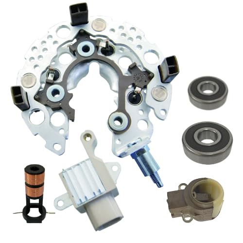 SB Parts New Alternator Kit Regulator Brush Holder Bearing Slip Ring Rectifier in6300rk7 Compatible with Lexus 4Runner FJ Cruiser Tacoma, Compatible with Toyota GS300 GS350 IS250 IS350 2005-2015