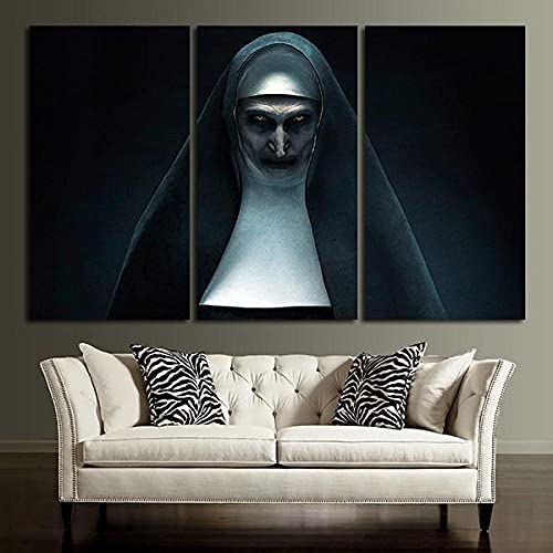 DDSDA Leinwand Wand Kunst Malerei Motiv, 3-teilig auf Leinwand (Gesamtformat: 120X60 cm) Jetzt Valak Hochwertiger Kunstdruck als Wohnkultur Gürtelrahmen