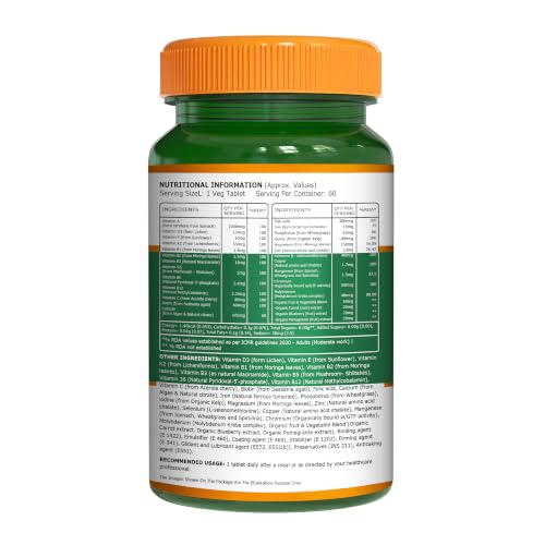 Pure Nutrition Organic Whole Food Multivitamin 60 Veg Tablets - Image 8