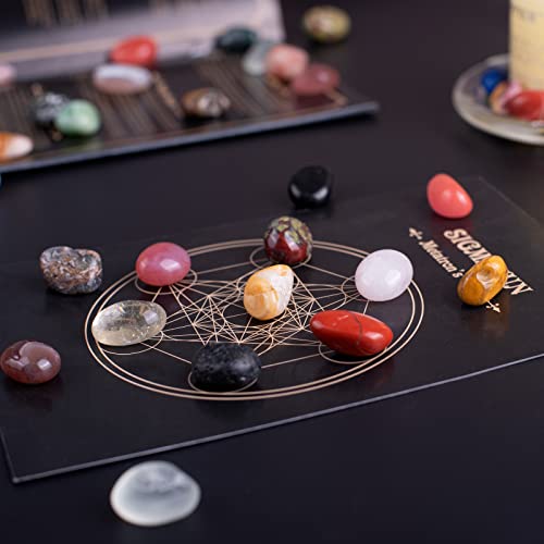 Image of Polished Multicolor Healing Crystal Stone Set - 72 Pcs, 0.5 inch Handpicked Tumbled Stones for Healing, Reiki, Meditation, Crafting, Home Decor, Ethically Sourced, Mixed-98
