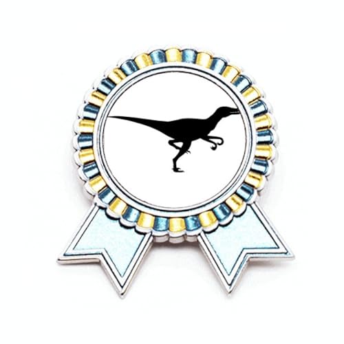 Broche dinosaure badge pin winner award medal en métal taille M