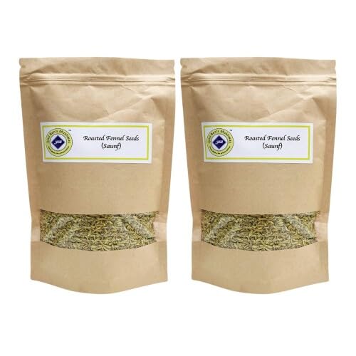 Image of Jyoti Ben's Mukhwaas - Roasted Fennel Seeds (Saunf) 250gm | Roasted Saunf | Digestive Mouth Freshener | Traditional Mukhwas | Pack of 2