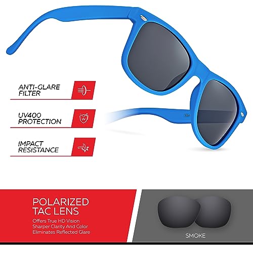 Image of Retro Rewind Polarized Sunglasses for Women Men - UV400 Classic Square Vintage Shades Trendy Unisex Sun Glasses