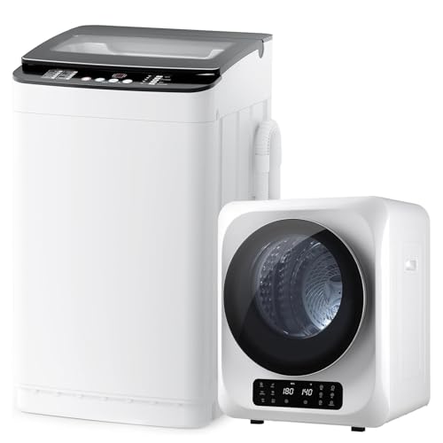 Auertech Portable Washer and Dryer Combo Set, 1.8 CU.FT Portable Clothes Dryers with Boot Dryer, 28 lbs Fully Automatic Washing Machine, 7 Wash Cycles, Compact...